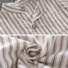 Boy Striped Mandarin Collar Shirt