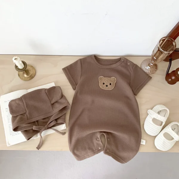 sg-11134201-7qvfj-lfjpdiz9alyffa Baby Bear Waffle Romper Set