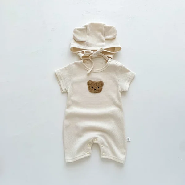 sg-11134201-7qvfu-lfjpdjfmmnjb1c Baby Bear Waffle Romper Set