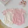 Baby Striped Bunny Romper