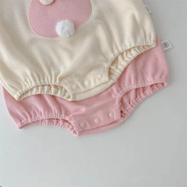 Baby Striped Bunny Romper