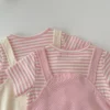 Baby Striped Bunny Romper