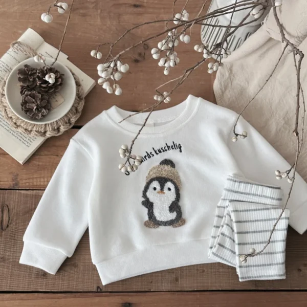 cn-11134207-7ras8-m3lvv0azb0ayb1 Penguin Sweatshirt & Ribbed Leggings Set