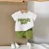 Mama's Boy Top & Ribbed Shorts Set