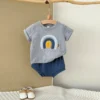 cn-11134207-7ras8-m92px0cy2diq36 Boy Rainbow Top & Waffle Shorts Set