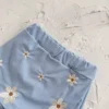 Baby Puff Sleeve Top & Floral Skort Set