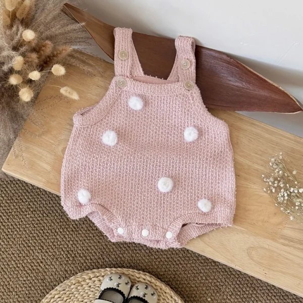 Baby Knit Romper & Ruffle Blouse Set
