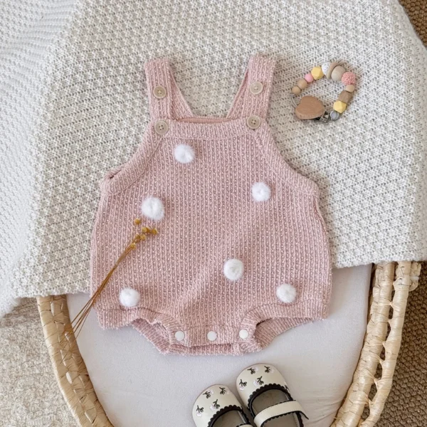 Baby Knit Romper & Ruffle Blouse Set