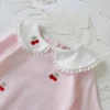 cn-11134207-7ras8-mc8yyj8ol8z046 Baby Cherry Embroidered Doll Collar Jumpsuit