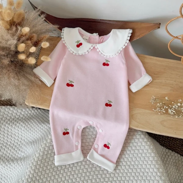 cn-11134207-7ras8-mc8yyj8oo2o232 Baby Cherry Embroidered Doll Collar Jumpsuit