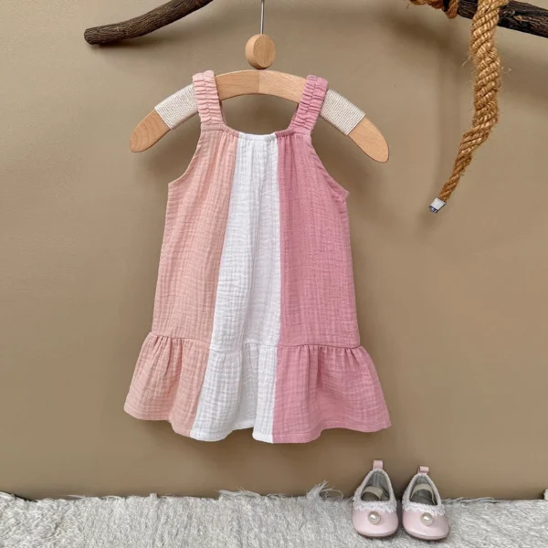 cn-11134207-820l4-mlonglze23gvdf Girl Color Block Cotton Gauze Dress