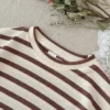 Boy Striped Knit Top & Shorts Set