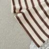 Boy Striped Knit Top & Shorts Set