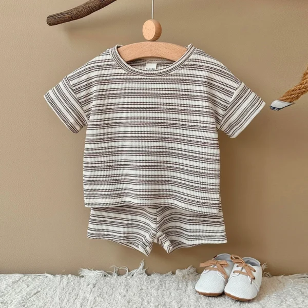 cn-11134207-820l4-mmzumoo87wg8ee Striped Waffle Top & Shorts Set