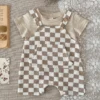 cn-11134207-820l4-mnarnm0l0zcy5f Baby Checkerboard Overall Romper Set