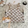 cn-11134207-820l4-mnarnm1rzimd59 Baby Checkerboard Overall Romper Set