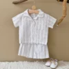 cn-11134207-820l4-mnnnygv44fls4a Boy Striped Shirt & Shorts Set