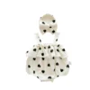 Baby Heart Print Ruffle Romper Set