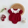 Baby Bunny Embroidered Puff Sleeve Romper