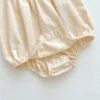 Baby Bear Embroidered Flutter Sleeve Romper