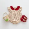 Baby Cherry Peter Pan Collar Romper