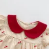 Baby Cherry Peter Pan Collar Romper
