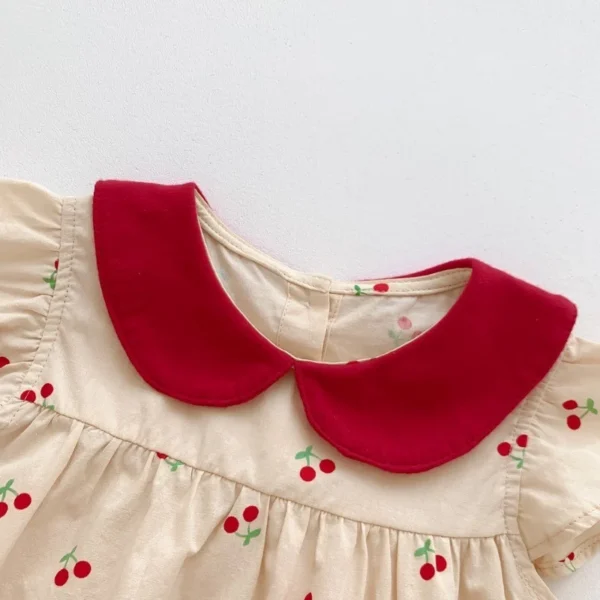 Baby Cherry Peter Pan Collar Romper