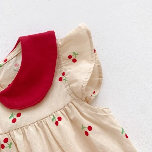 Baby Cherry Peter Pan Collar Romper