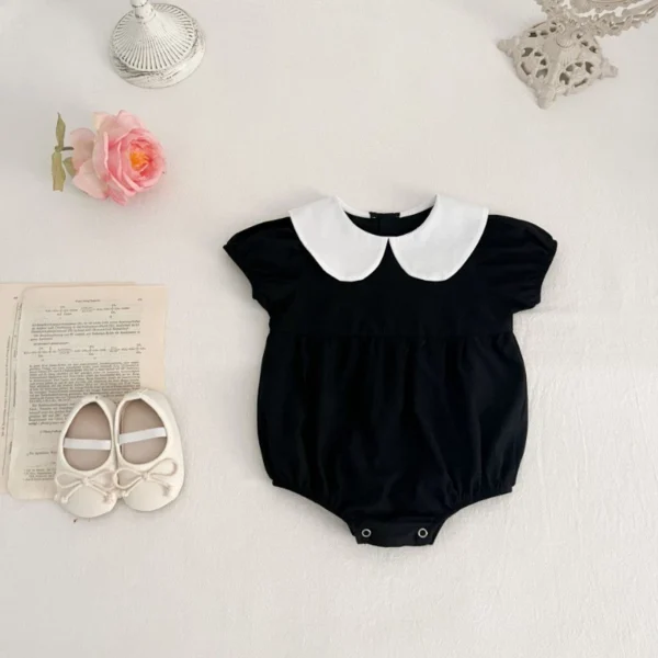sg-11134201-7repi-m8ah4y4a5nzb30 Baby Peter Pan Collar Puff Sleeve Romper