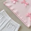 Girl Bow Top & Biker Shorts Set
