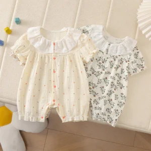 Baby Lace Collar Cotton Romper