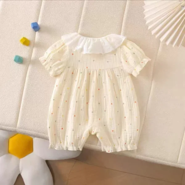 sg-11134201-823pa-mp0gwovt20hsa5 Baby Lace Collar Cotton Romper