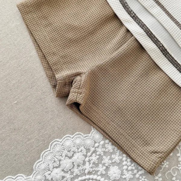 Boy Waffle Knit Top & Shorts Set