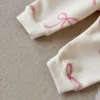 Girl Pink Bow Sweatshirt & Jogger Set