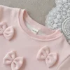 Bow Sweatshirt & Ribbed Leggings Set