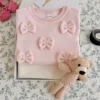 Bow Sweatshirt & Ribbed Leggings Set